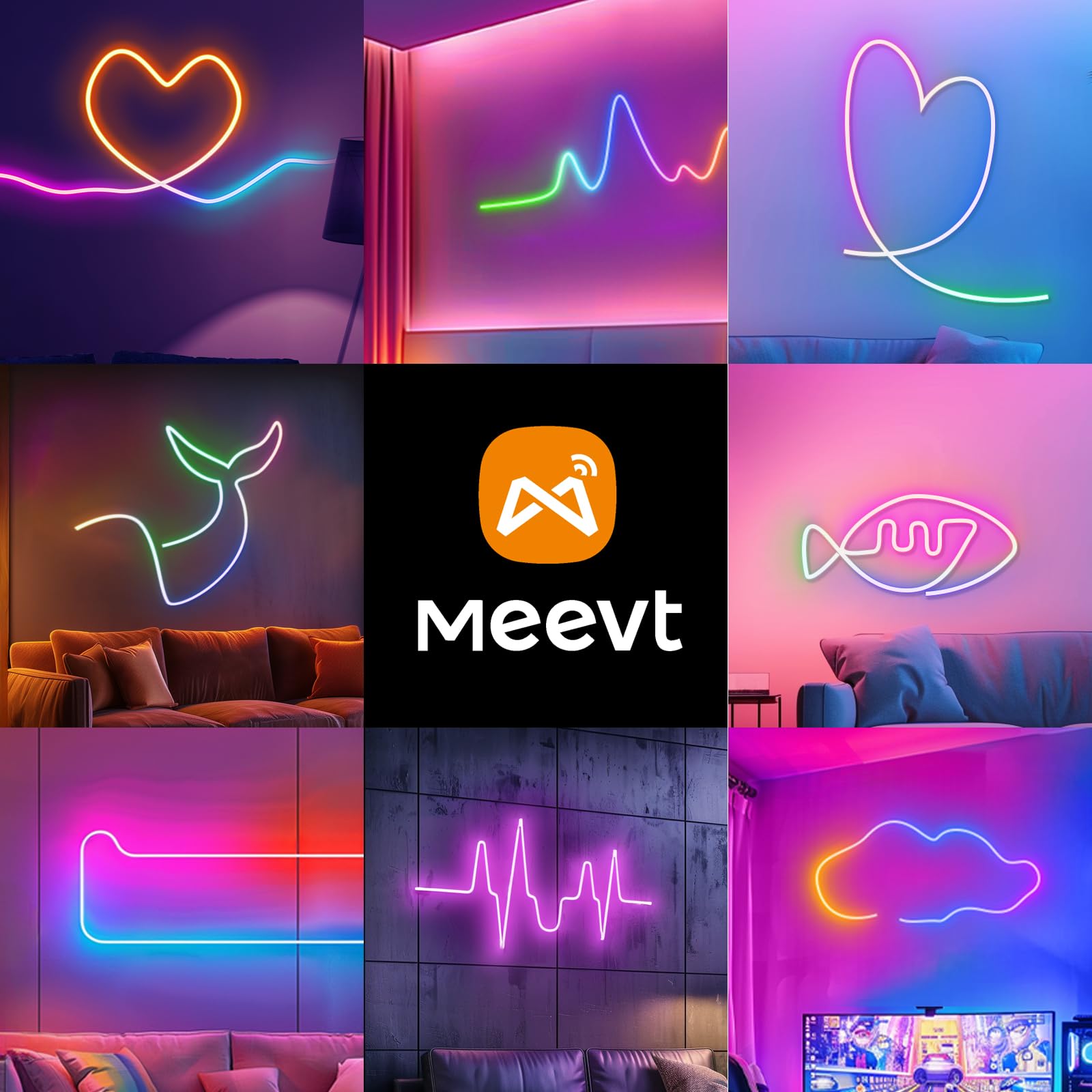 16.4ft RGB LED Neon Rope Lights - 5M Waterproof IP67 Outdoor Smart Strip Lights with APP/Remote Control, Music Sync & DIY Modes - Perfect for Bedroom Decor, Party Lighting, and Festival Atmosphere