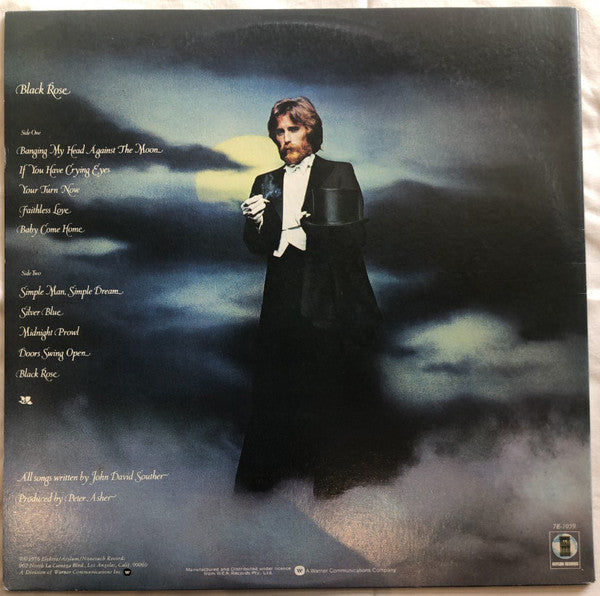 John David Souther - Black Rose Vinyl LP Album (VG+ Condition) - Perfect for Vintage Music Collectors & Audiophiles