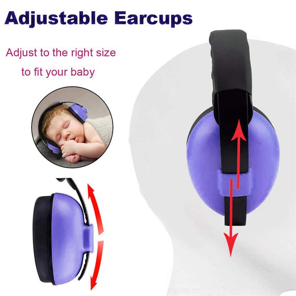 Baby Noise Cancelling Headphones for 0-5 Years Old - Hearing Protection for Toddlers & Infants - Comfortable & Adjustable for Airplane Travel, Concerts & Loud Events