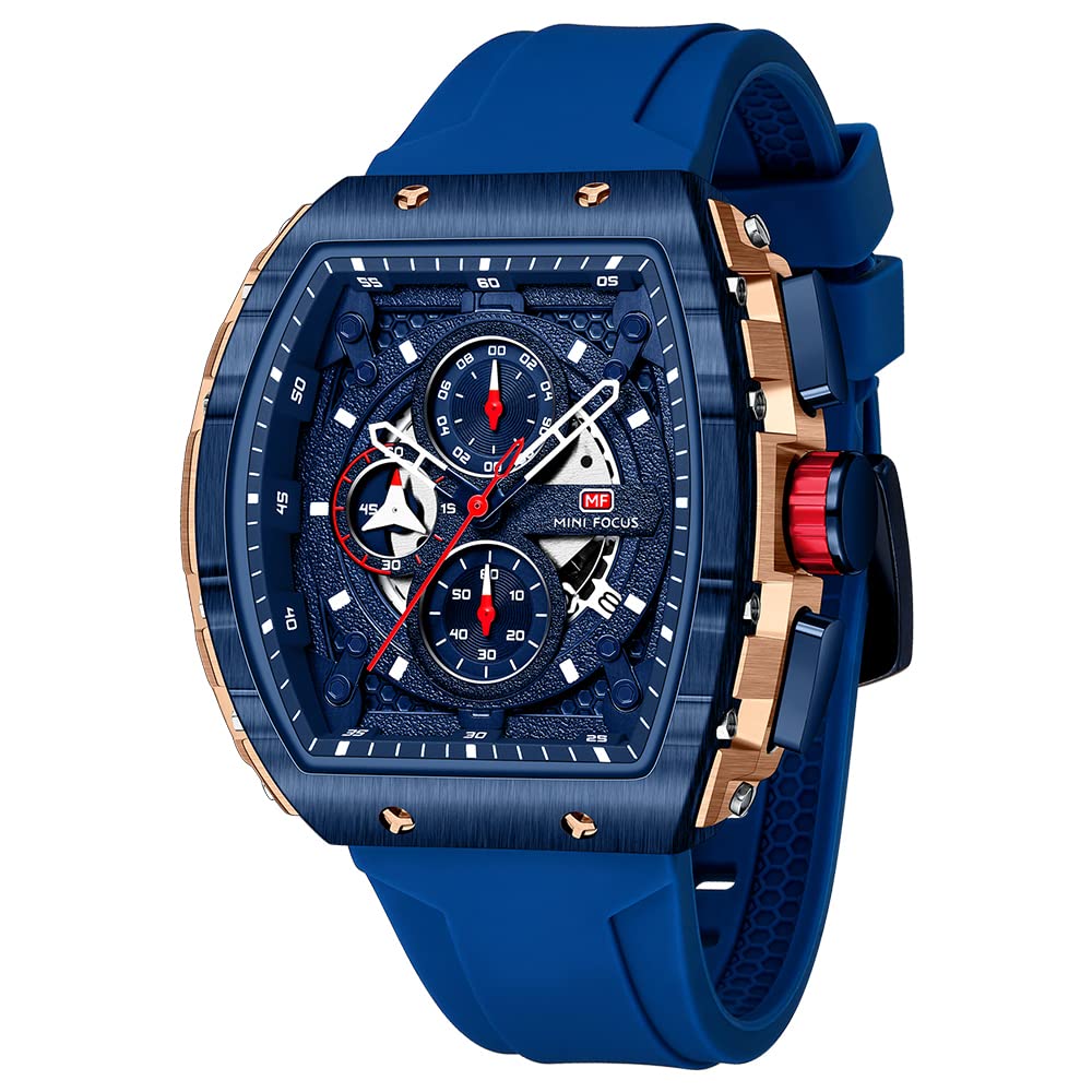 Men's Sport Watch - Waterproof Chronograph with Luminous Dial for Outdoor Activities