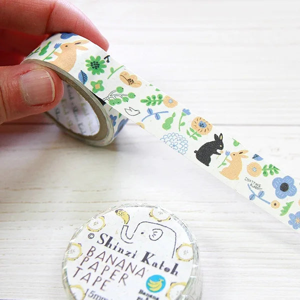 Chatting Rabbit Washi Tape - Decorative Japanese Paper Tape for Scrapbooking, Journaling, Gift Wrapping & DIY Crafts - Perfect for Bullet Journals, Planners and Stationery Lovers
