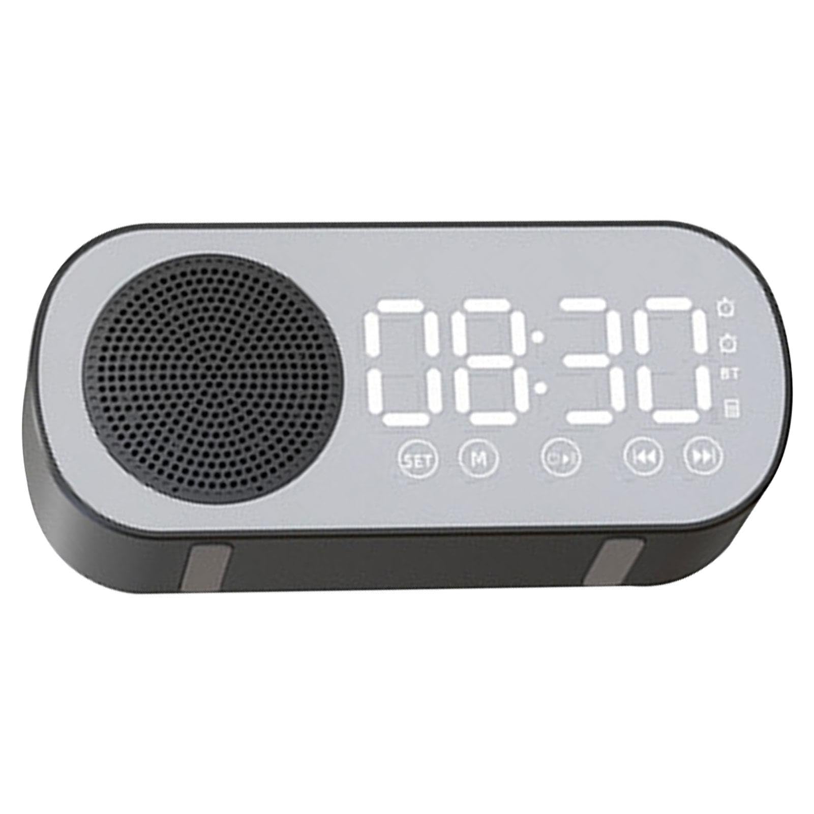 Emdvsco Digital Alarm Clock with FM Radio - Compact Desk & Bedroom Clock for Adults & Teens, Clear Display & Built-in Speaker | Perfect for Home, Office, and Dorm Rooms