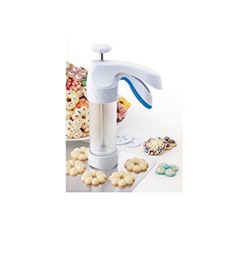 Wilton Comfort Grip Cookie Press - Stainless Steel Cookie Maker with 12 Discs for Baking Christmas, Wedding & Holiday Cookies - Perfect for Home Bakers & Cookie Decorating Parties