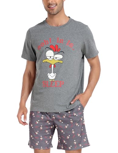 Dark Grey Chicken Print