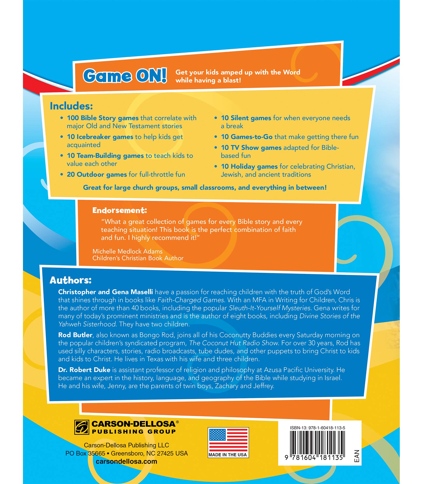 Faith-Based Bible Activity Book for Kids - 180 Bible Games, 100 Biblical Stories & 80 Sunday School Crafts | Christian Trivia, Team Building & Outdoor Activities | Perfect for Sunday School, Homeschool & Family Devotions