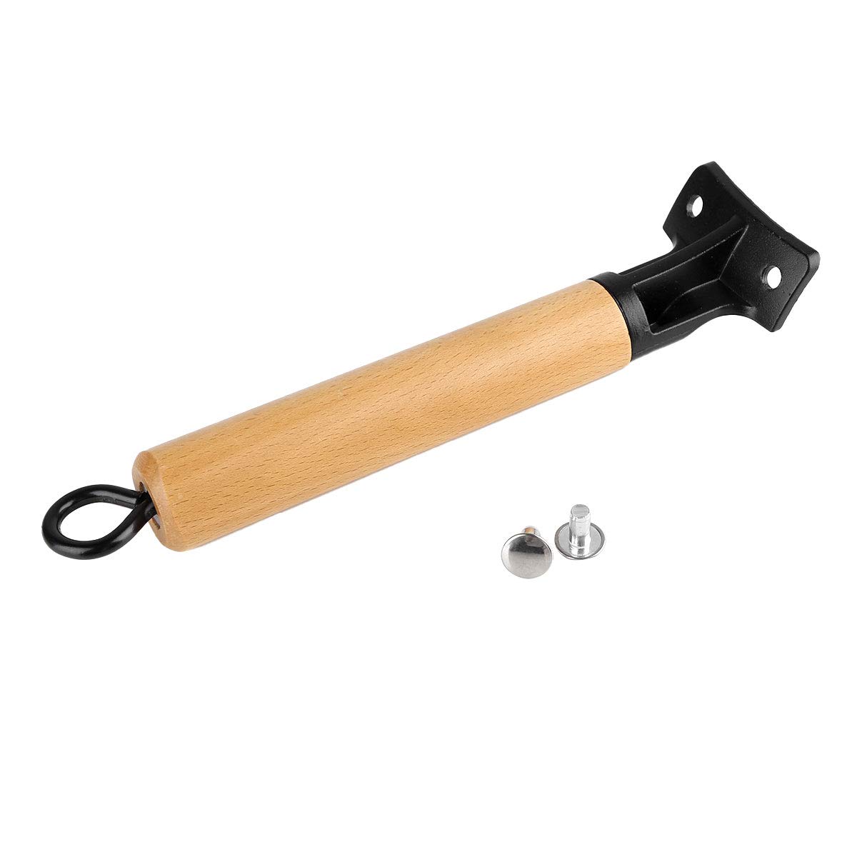 Heat-Resistant Wooden Pot Handle Replacement with Screws - Non-Slip Long Handle Grip for Non-Stick Woks, Frying Pans & Saucepans - Durable Kitchen Cookware Accessory (Natural Wood Color) - Perfect for Safer Cooking & Easy Pan Handling