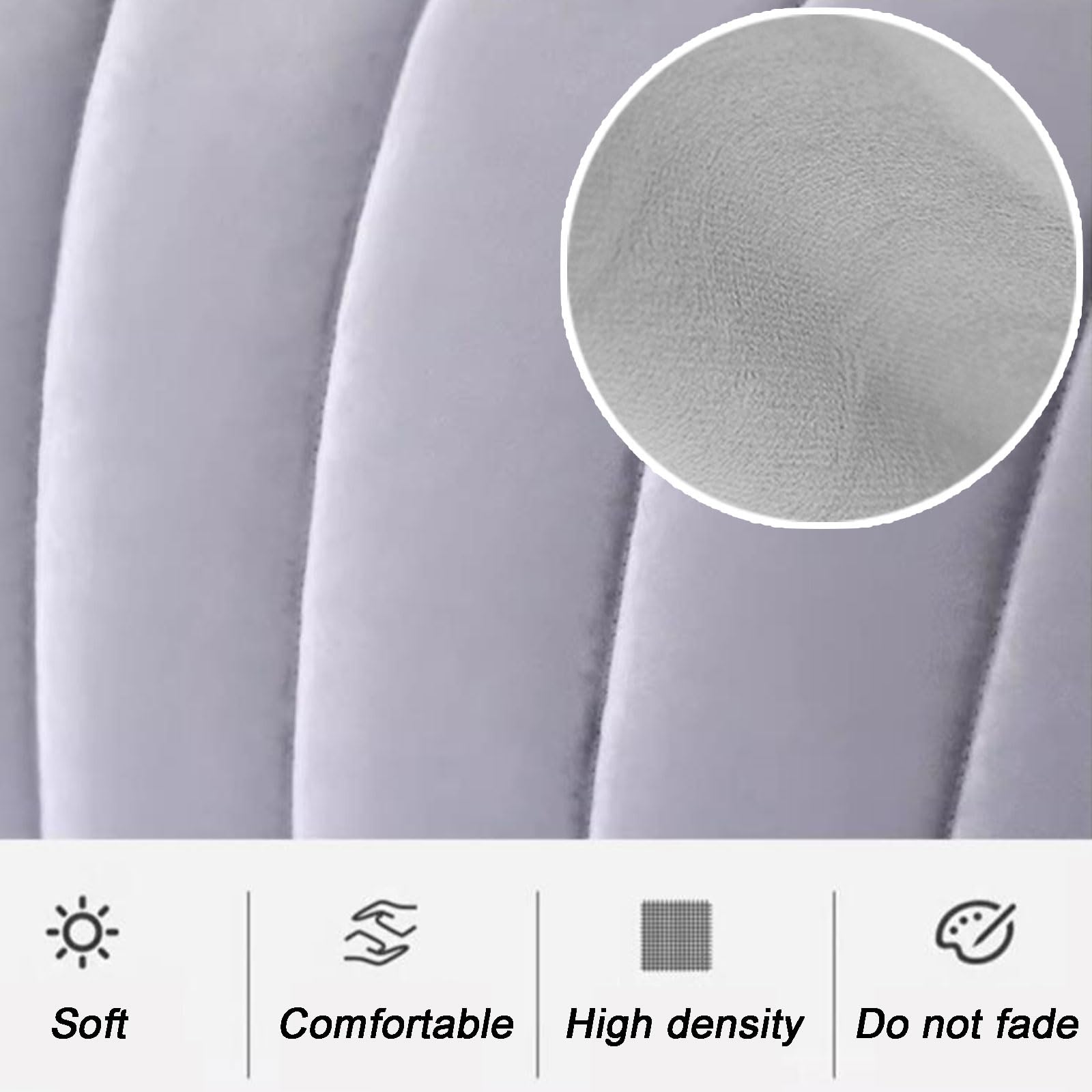 Luxury Velvet Stretchable Headboard Cover - Dustproof Bed Headboard Protector for Double, Single, Queen & King Size Beds (210cm, Beige) | Elegant Bedroom Décor Upgrade for Hotels, Apartments & Master Suites