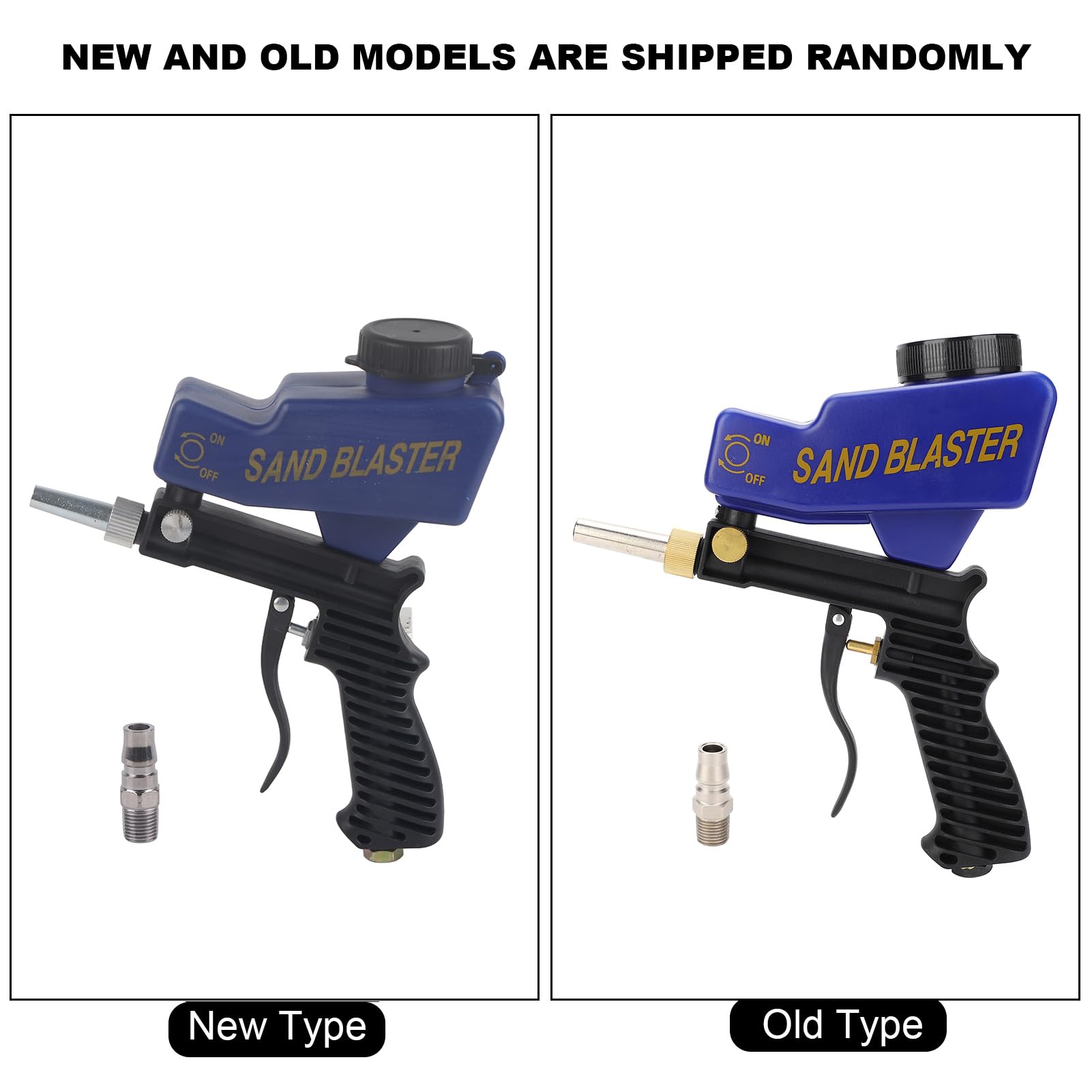 KIMISS Portable Sand Blaster Gun Kit - Pneumatic Handheld Sandblasting Tool for Paint & Rust Removal (Blue) | Ideal for Auto Body Repair, Metal Surface Cleaning & DIY Projects