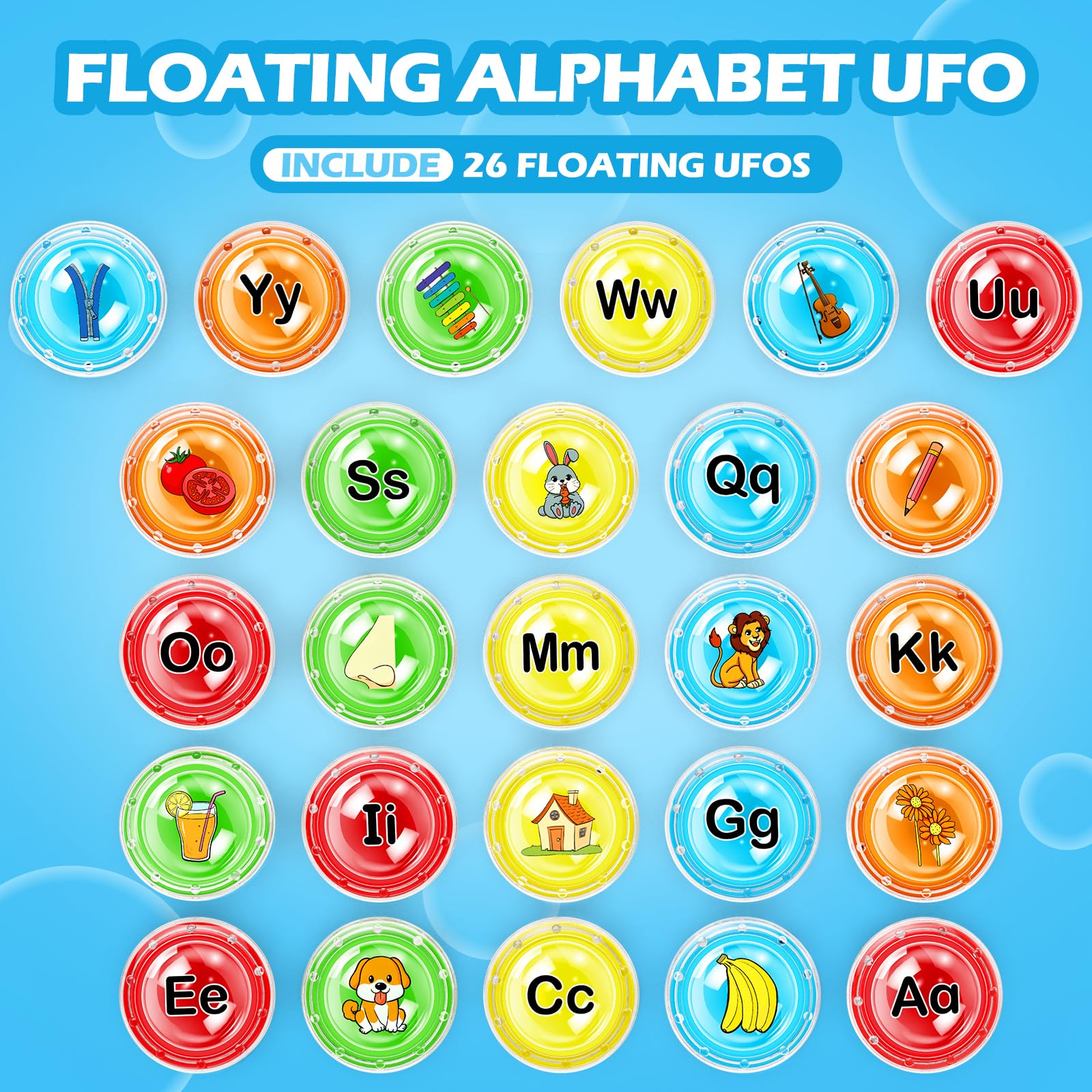 **Floating Alphabet Bath Toys for Toddlers - ABC Learning Letters, Sensory Water Play for Baby & Kids - Perfect for Pool, Bathtub & Shower Fun**