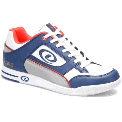 Dexter Men's Royal Navy White Grey Bowling Shoes - Non-Slip Comfort for League Play & Casual Bowling
