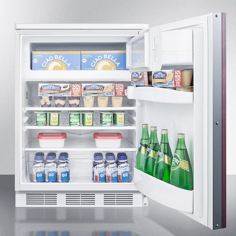 Accucold 24-Inch Wide Built-In Refrigerator Freezer with Glass Door - CT66LWBIIF - Perfect for Home Bars, Garages, and Commercial Use
