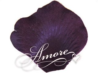 200 Premium Silk Rose Petals - Lapis Deep Purple for Wedding Decor, Aisle Scatter, Table Centerpieces & Romantic Events