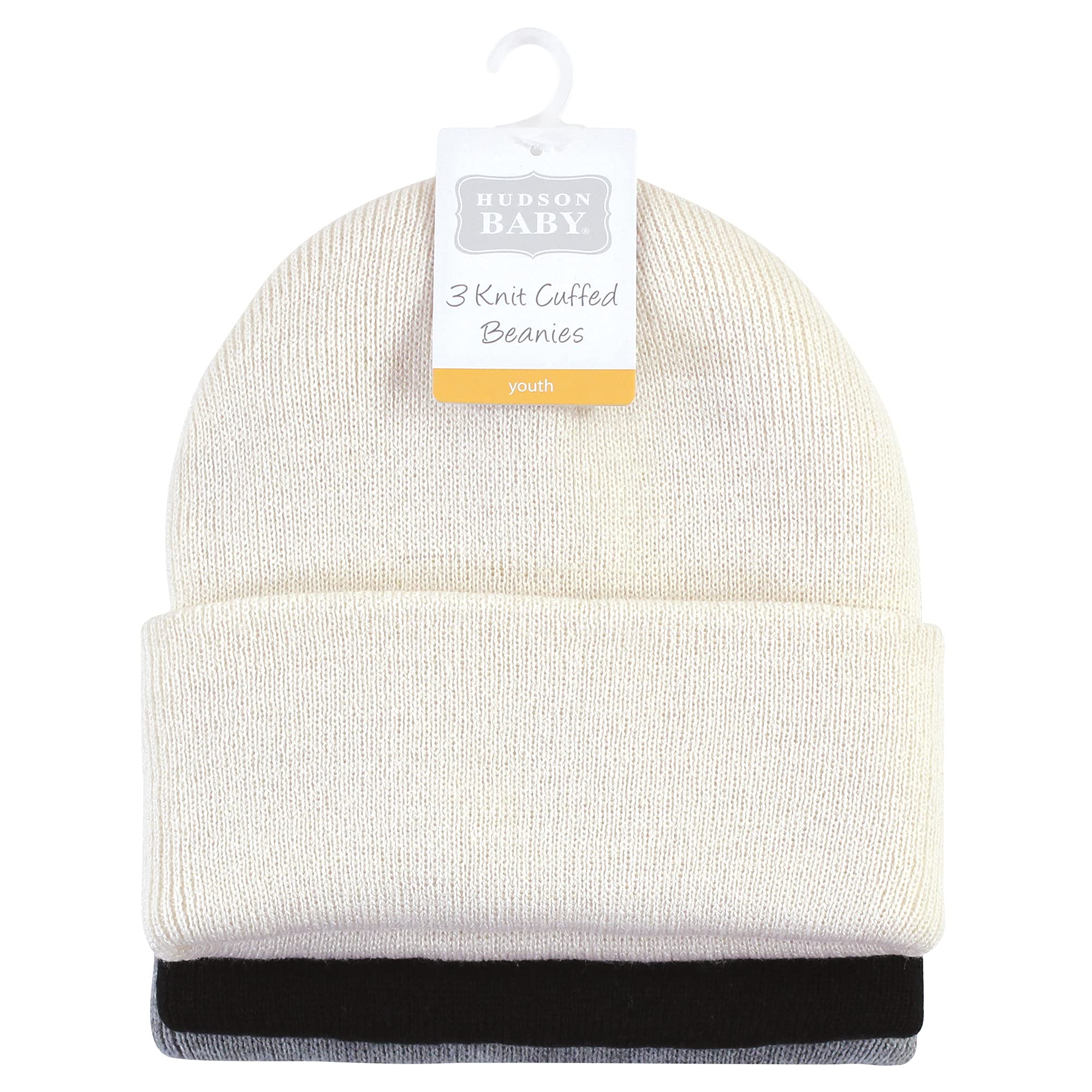 Hudson Baby Knit Beanie 3pk - Soft & Warm for Newborns