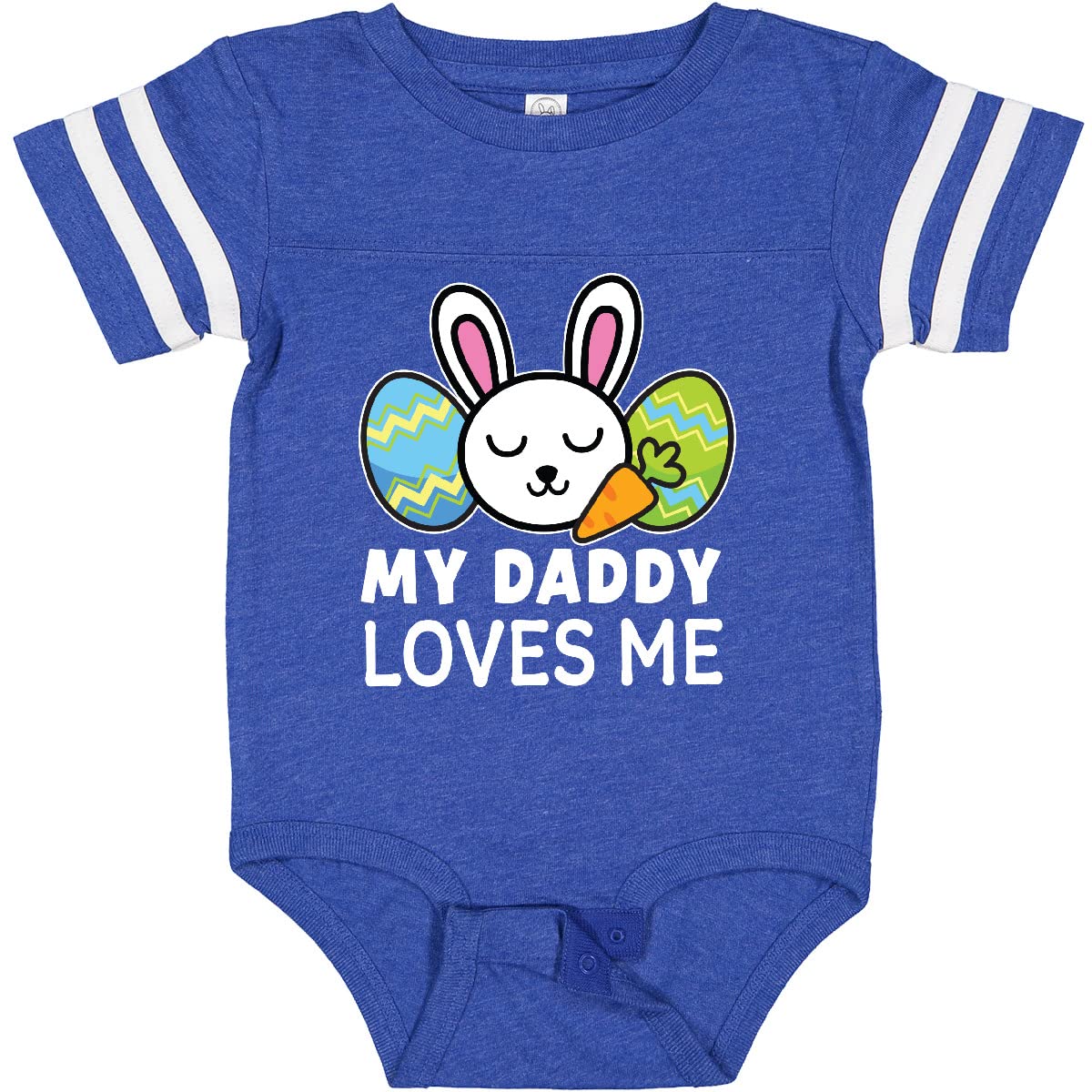 My Daddy Loves Me Bunny Easter Baby Bodysuit - Cute Easter Outfit