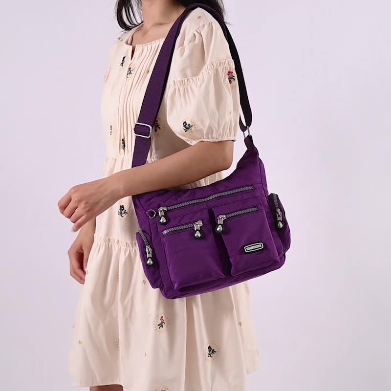 Women's Waterproof Crossbody Shoulder Bag with Multiple Pockets - Perfect for Travel, Shopping & Daily Use