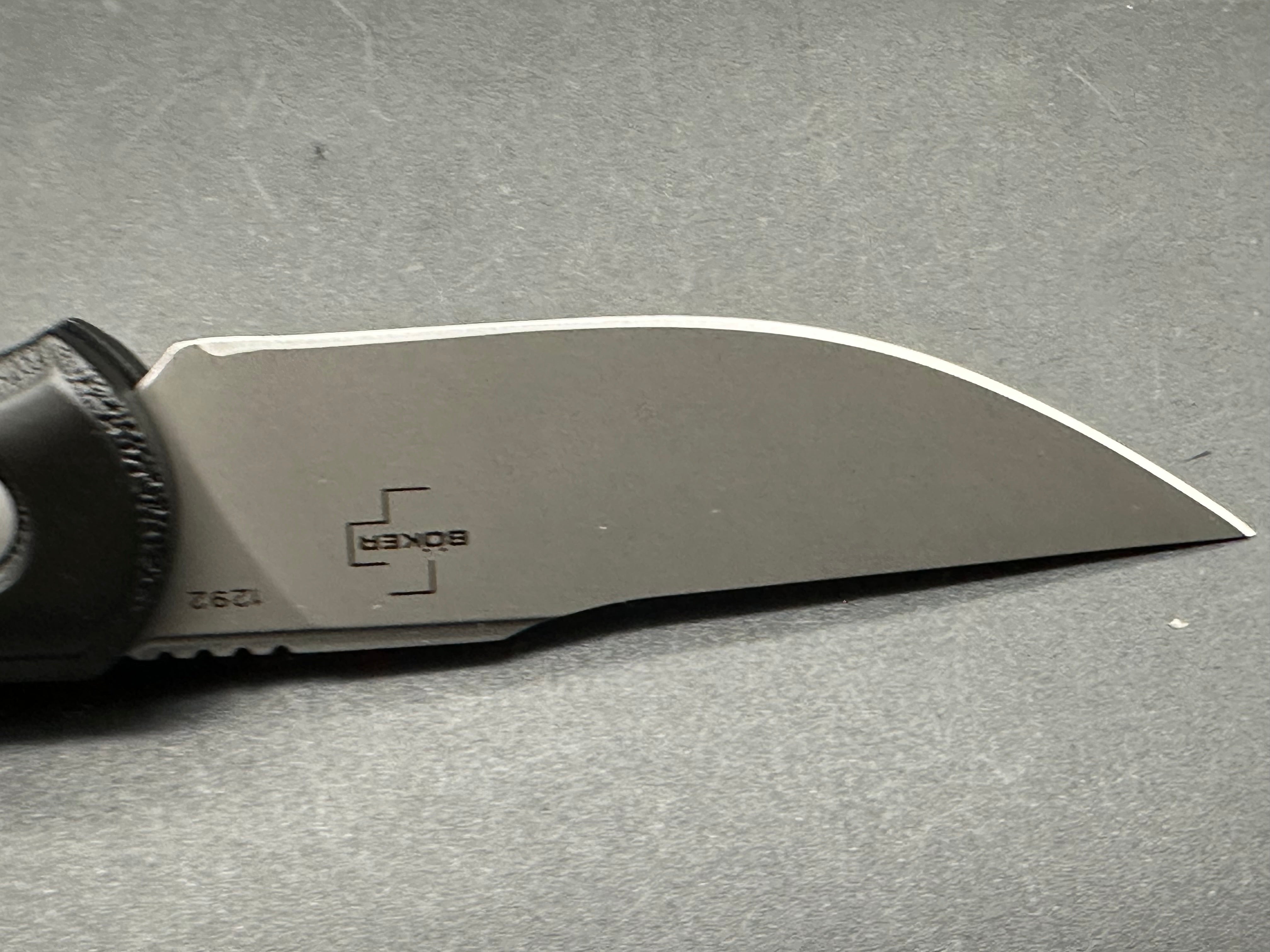 Boker Lundquist Alluvial Automatic Knife - Black 3 Bead Blast Finish - EDC Pocket Knife for Outdoor, Camping & Everyday Carry