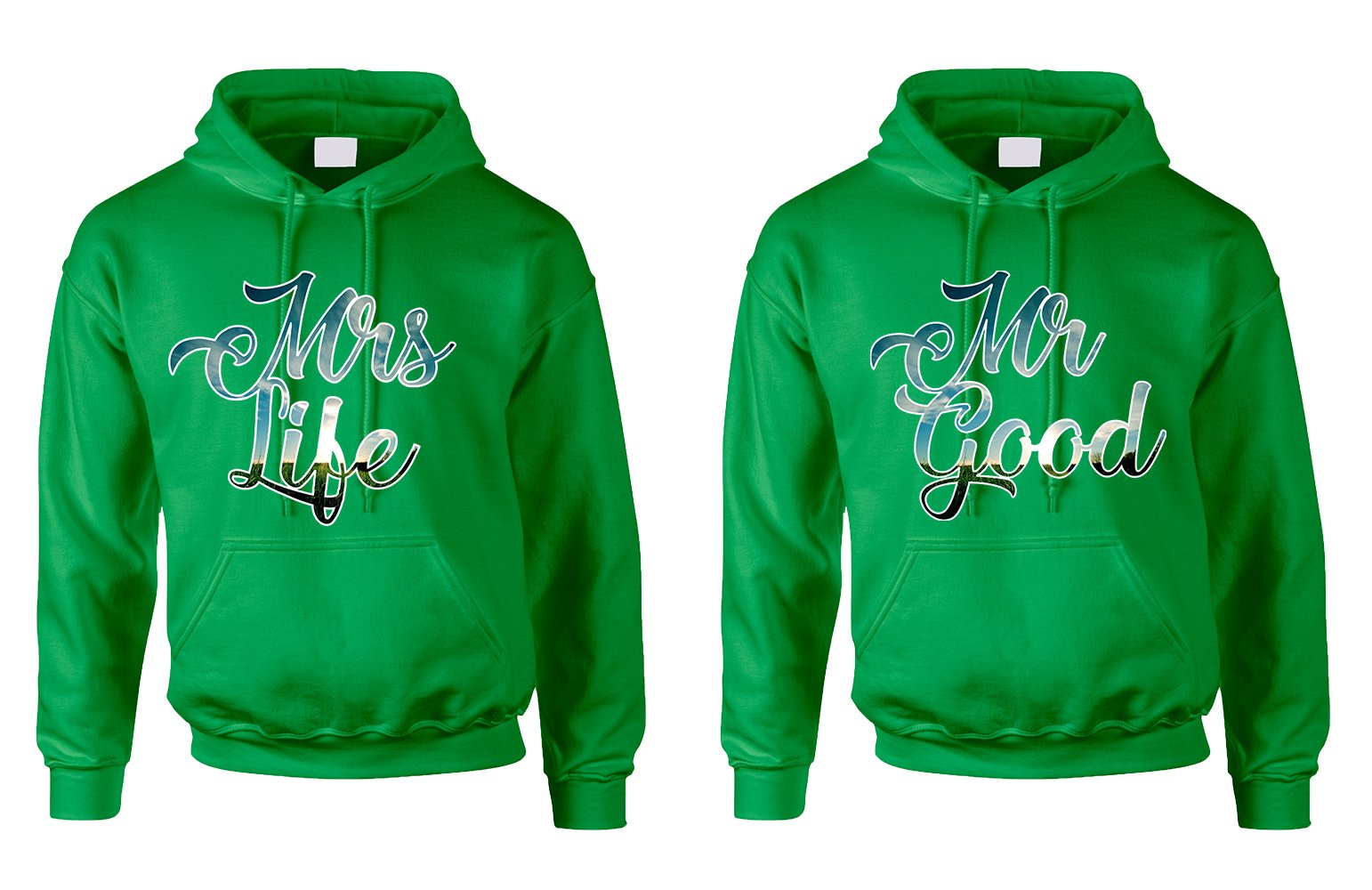 ALLNTRENDS Couple Hoodies - Mr Good Mrs Life Matching Valentine's Day Sweatshirts for Couples | Cute Couples Outfit for Date Night & Anniversary Gifts