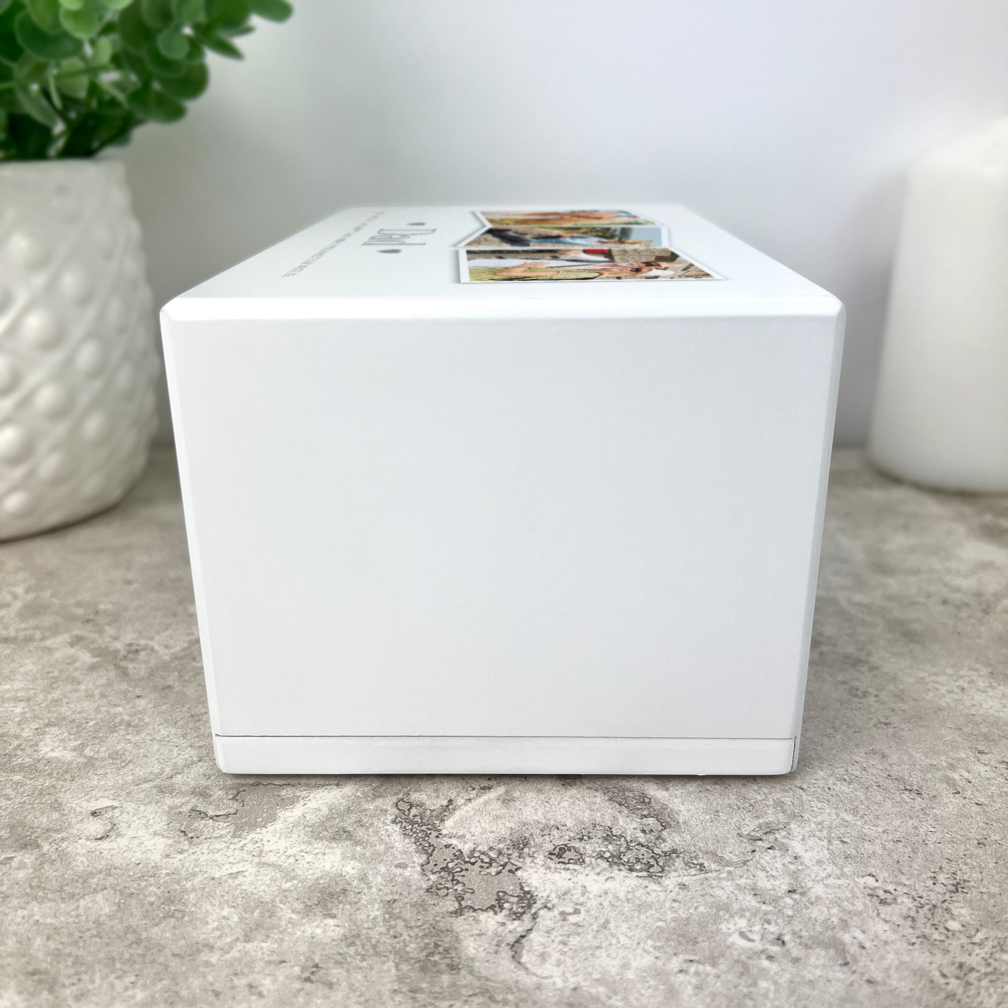 Personalized Large Cremation Urn for Ashes - Holds 3 Photos & 1.44 Liters | Memorial Keepsake for Loved Ones | Perfect for Home Altars, Funeral Services & Memorial Displays