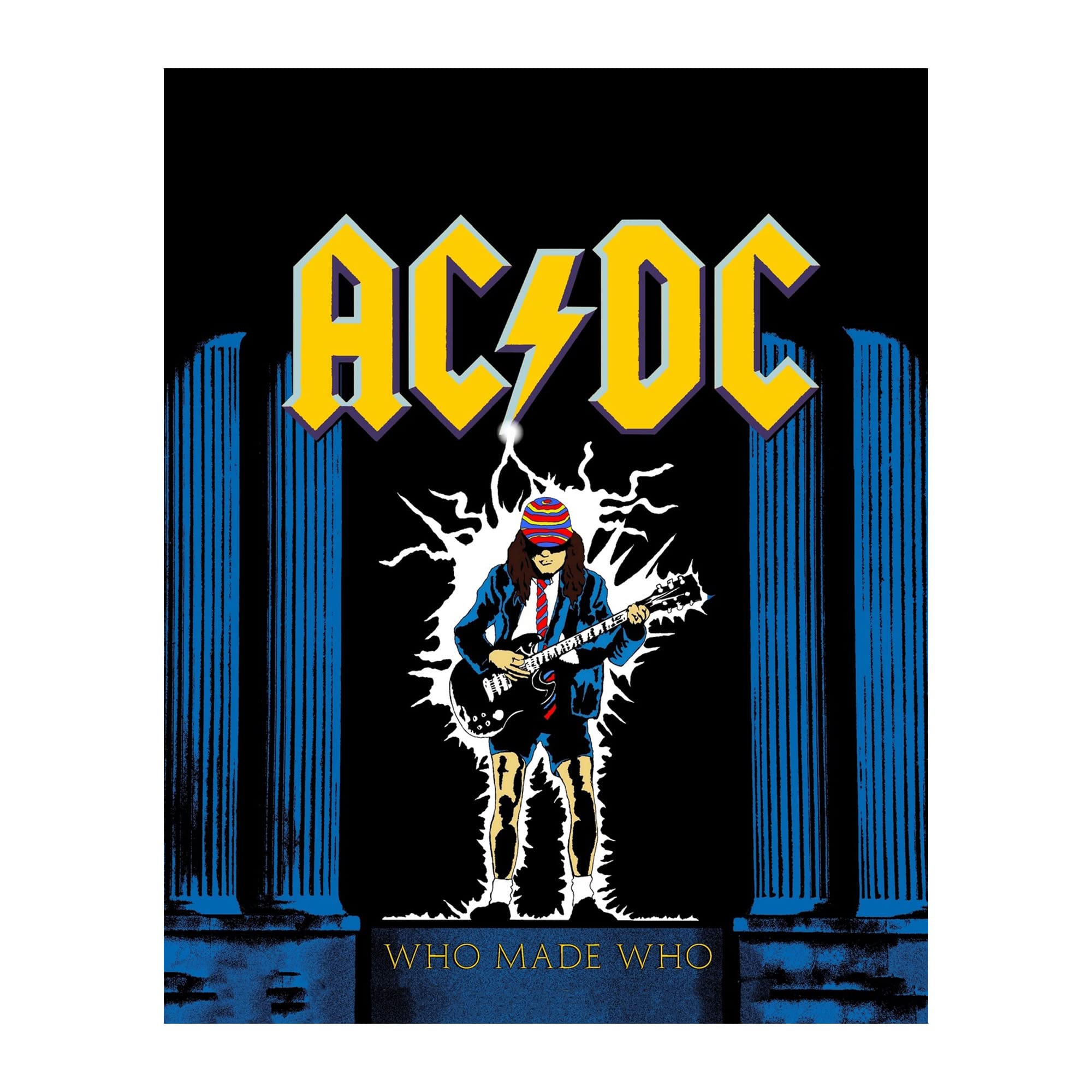AC/DC Who Made Who Vintage Rock Music Poster - 8x10 Unframed Wall Art Print for Home, Office, Music Room & Man Cave Decor | Perfect Gift for Rock Fans & Music Lovers