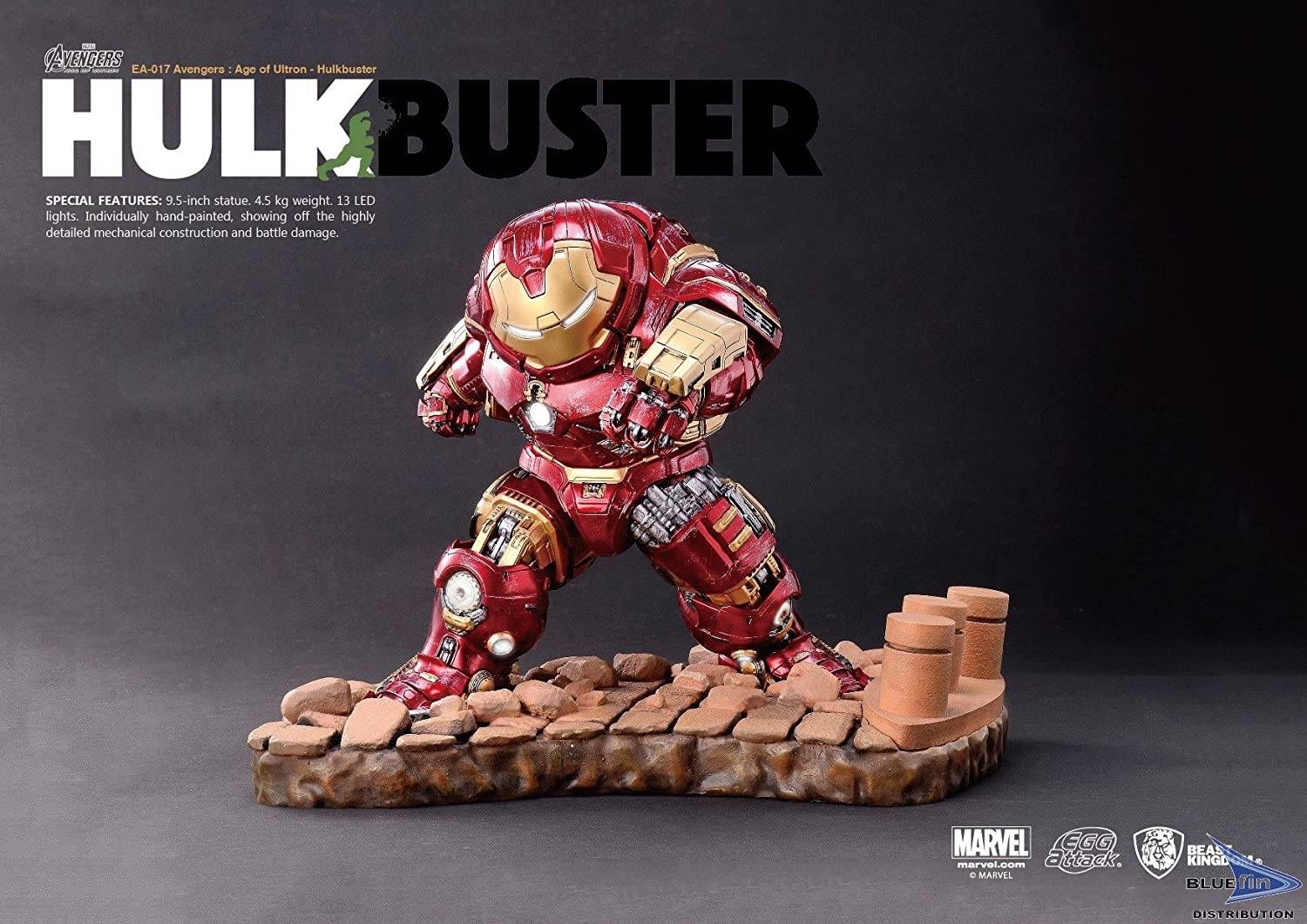 Beast Kingdom Egg Attack Marvel Avengers Age of Ultron Hulkbuster Action Figure Statue - Collectible Marvel Superhero Toy for Display & Gifts