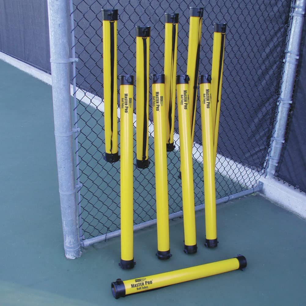 **Tennis Masterpro Ball Tube with Shoulder Strap - 21 Tennis Balls for Easy Pickup & Storage | Perfect for Practice, Training & Court Cleanup**