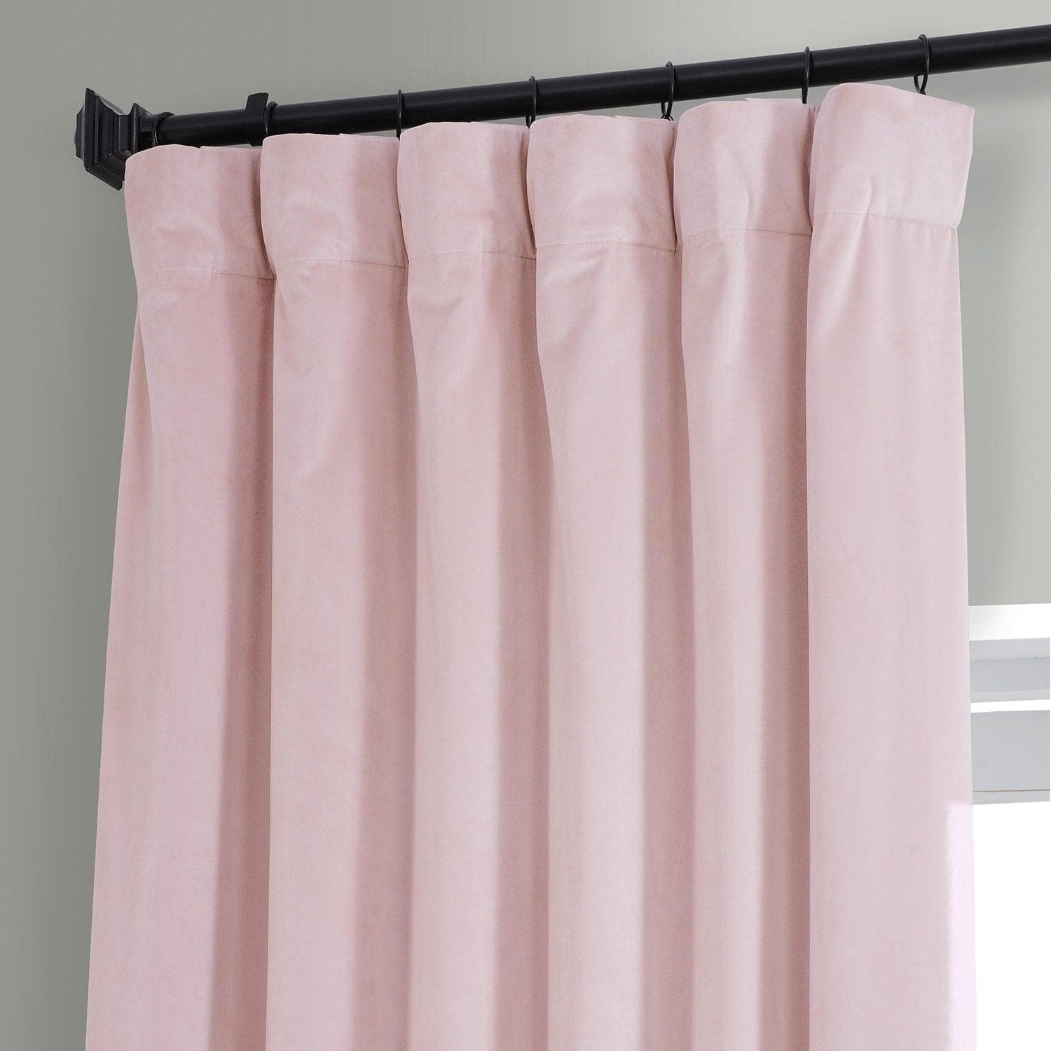 Luxury Rose Water Signature Plush Velvet Blackout Curtains for Bedroom & Living Room - Thermal Insulated Noise Reducing Drapes for Home, Hotel, and Office Decor