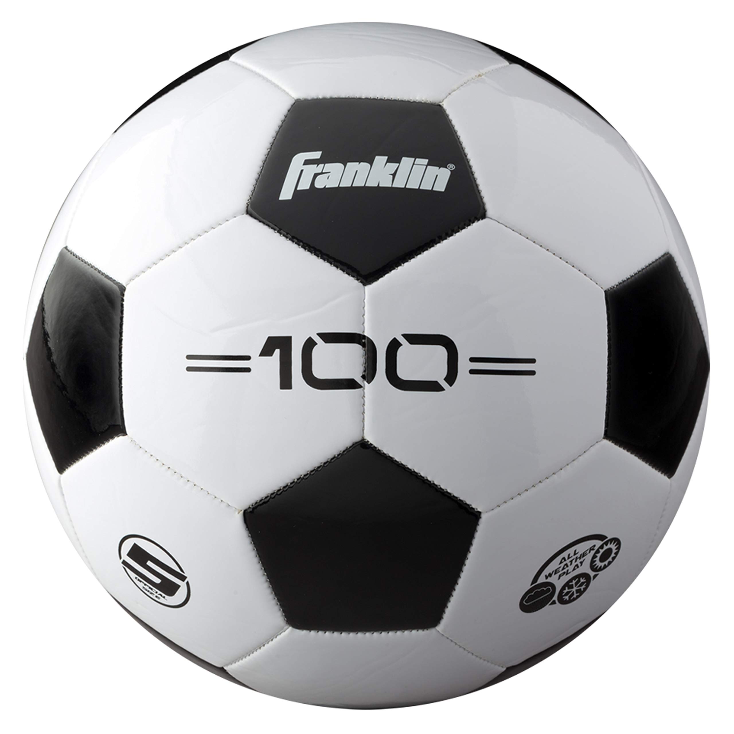Franklin Sports Official Size Soccer Balls - Size 5 for Youth & Adult Training, Games, Matches - Durable Outdoor & Indoor Soccer Ball for Practice, School, League Play