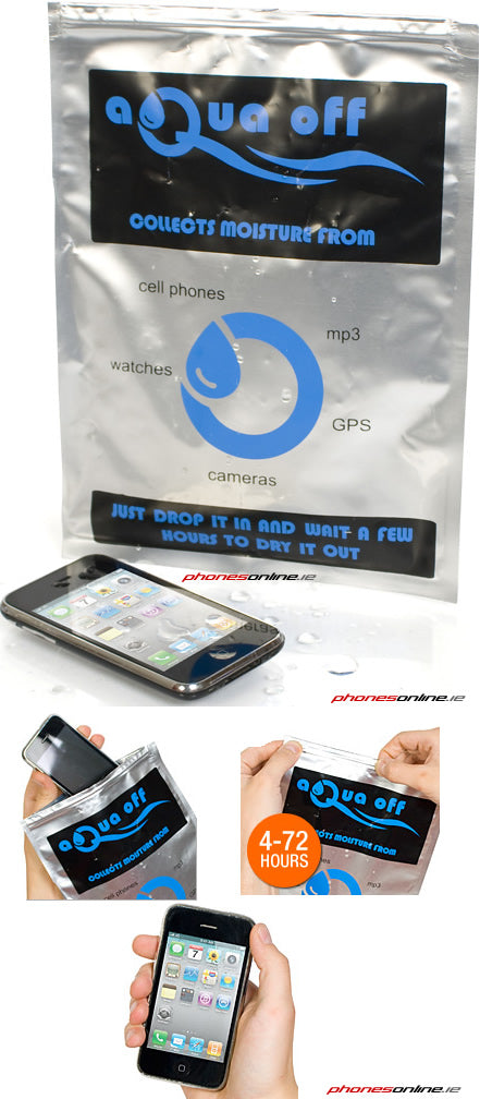Best AQUA OFF Moisture Removal Bag for Water Damaged Phones - Fast Drying Solution for Wet Electronics - Perfect for iPhone, Samsung & Smartphone Emergency Rescue