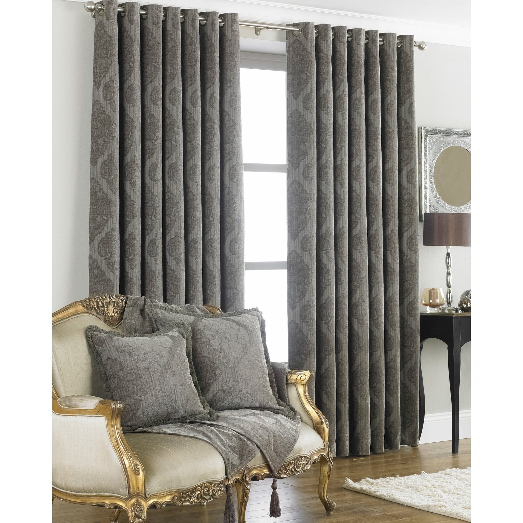 Winchester Ring Top Curtains 66x72 Inches Mocha Brown - Blackout Window Drapes for Living Room, Bedroom & Home Decor
