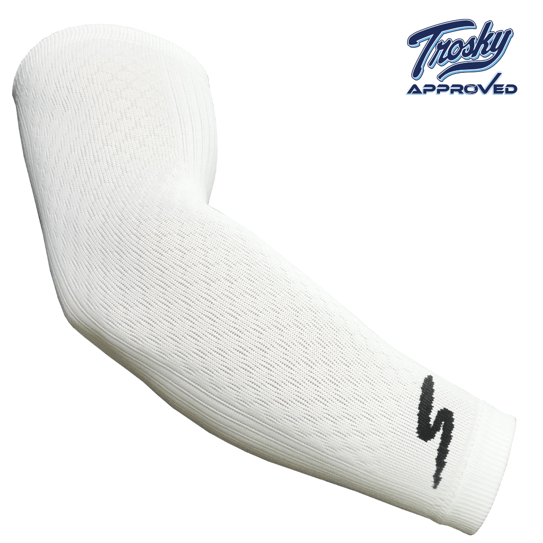 Stinger Premium Arm Sleeve - White | Compression Sleeve for Sports, Basketball & Outdoor Activities | UV Protection & Muscle Support