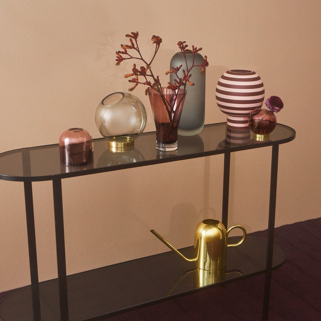 Globe Vase with Stand - Set of 4 - Decorative Glass Vase for Home, Office, Wedding Centerpiece, and Gift Giving