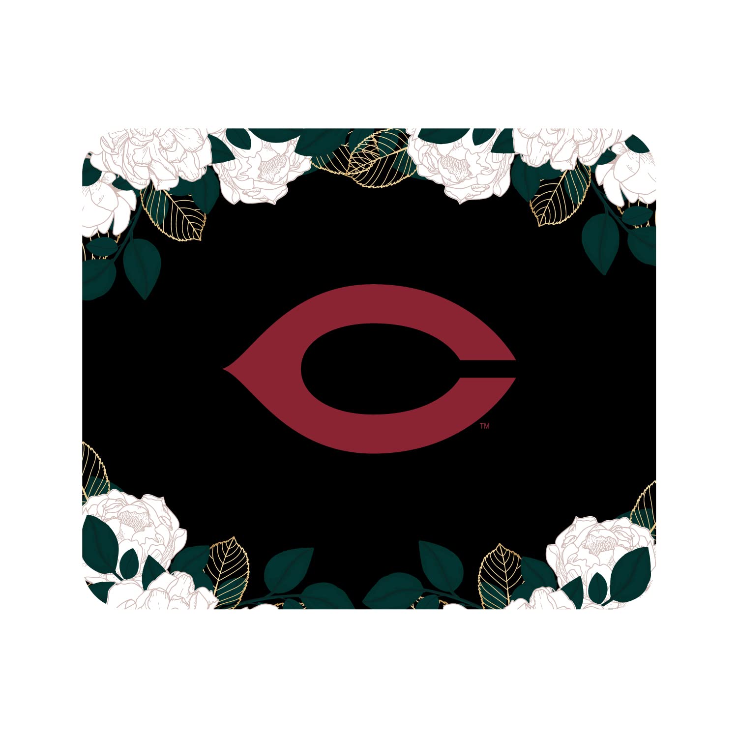OTM Essentials University of Chicago Standard Fabric Mouse Pad - Floral Nature Design Gaming & Office Desk Accessories | Perfect for Work, Study, and PC Gaming Setup