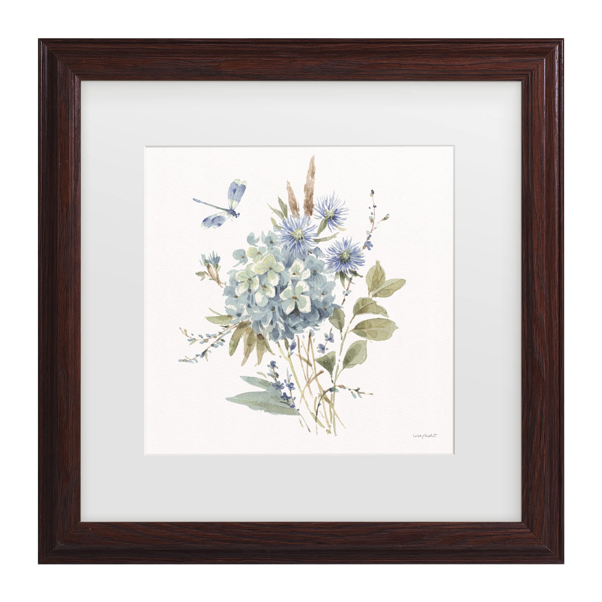 Bohemian Blue 04 on White Canvas Wall Art by Lisa Audit - Handmade Bohemian Home Decor for Living Room, Bedroom & Office