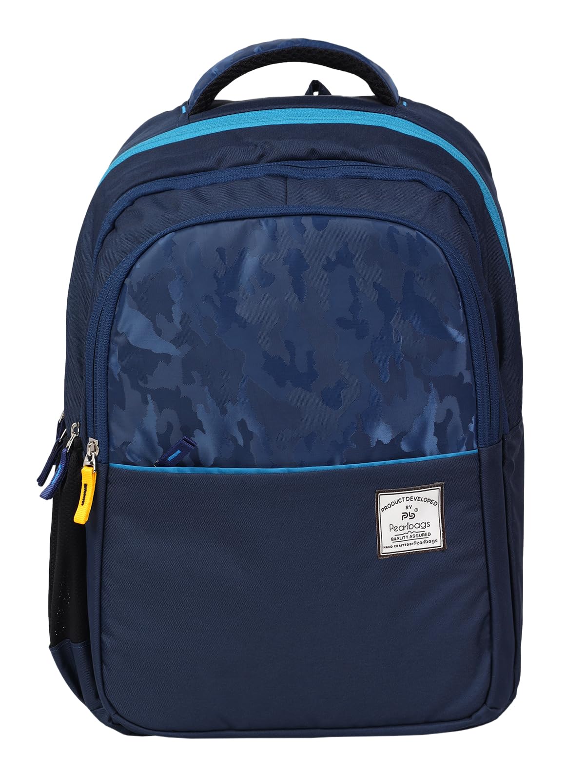 PB Pearl Bags 3-Compartment Polyester Blue Unisex Backpack - Lightweight Travel Backpack for School, Work & Outdoor Adventures