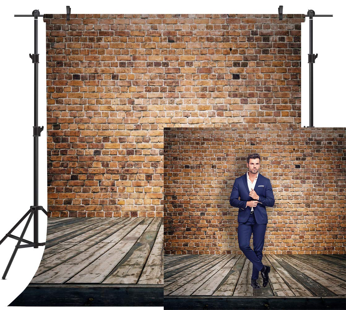 10x10ft Retro Brick Wall Seamless Vinyl Photography Backdrop - Studio Background for Portraits, Fashion, Product Photography - Perfect for Indoor/Outdoor Photo Shoots, Social Media Content Creation