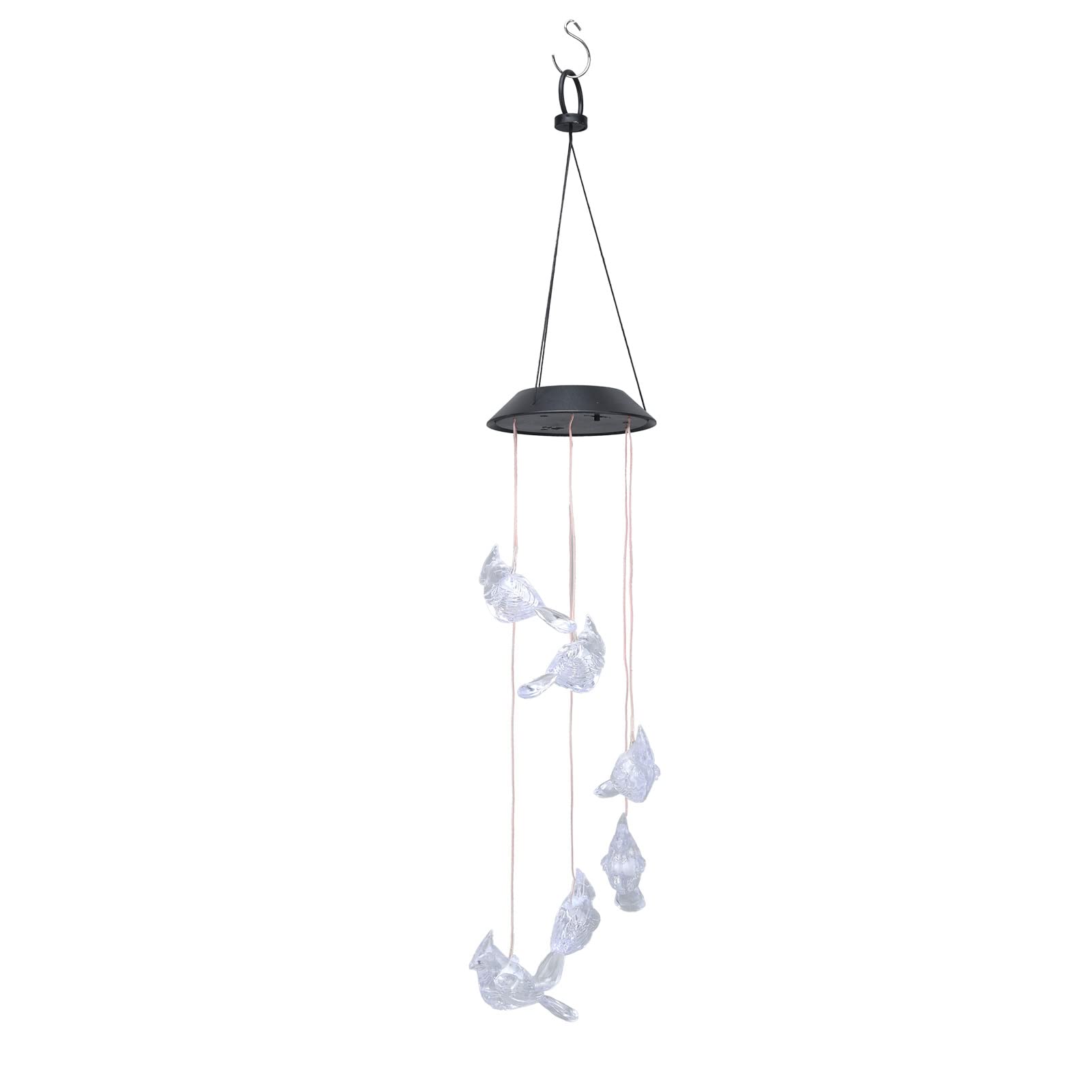Solar Hummingbird Wind Chime with Colorful LED Lights - Outdoor Garden Decor, Patio Ornament & Unique Gift for Women - Perfect for Backyard, Porch, and Relaxing Spaces