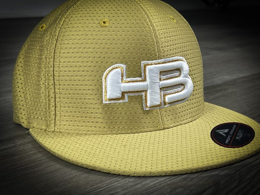 HB Sports Exclusive ES818 Air Jersey Baseball & Softball Hat - Vegas Gold | Lightweight & Breathable for Baseball, Softball Games & Outdoor Sports