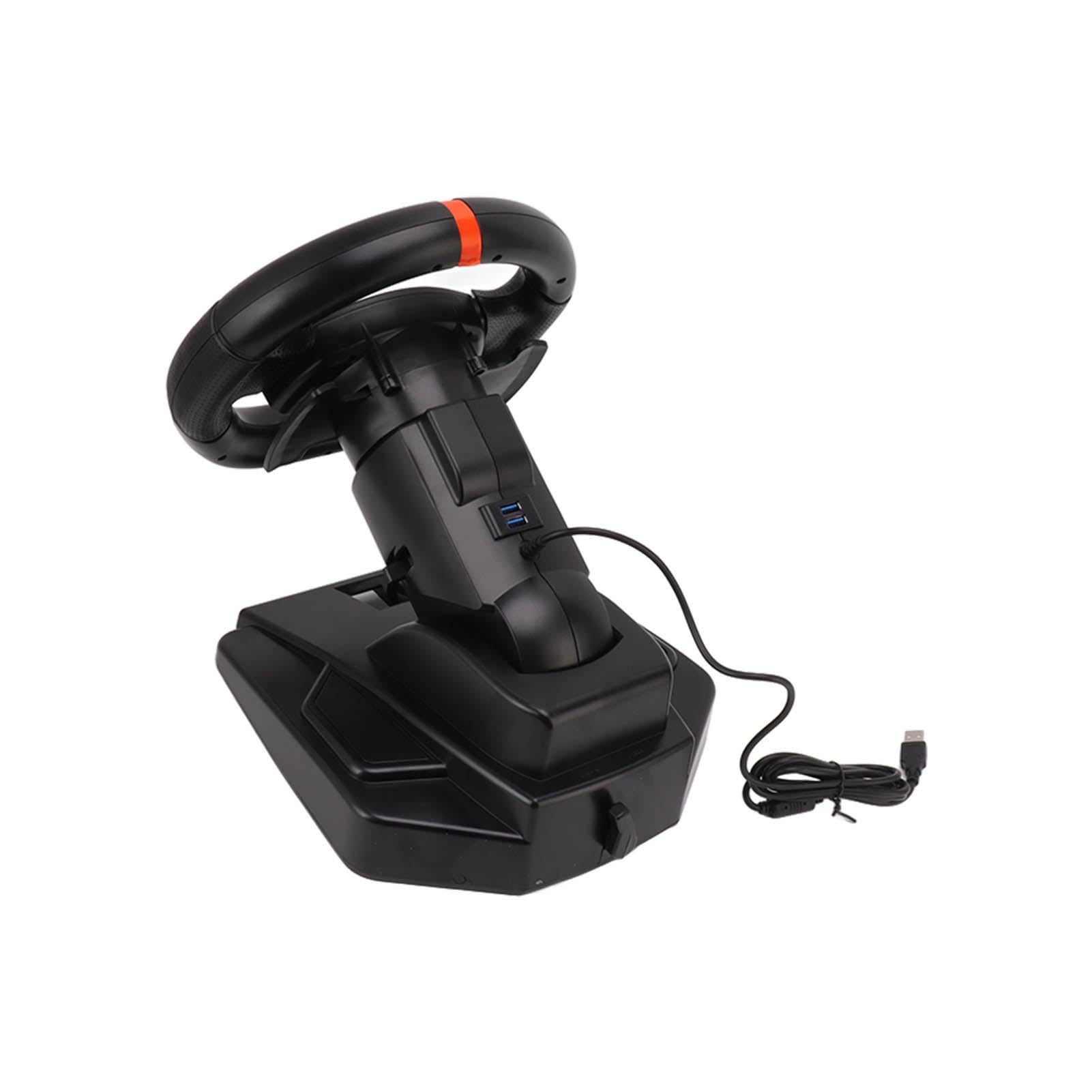 RiToEasysports 180 Degree USB Racing Steering Wheel with Pedals - Plug & Play PC Gaming Wheel for PS3, Switch & 360 - Complete Electric Motor Accessories for Simulation Racing Games | Perfect for Home Arcade, Gaming Tournaments & Driving Practice