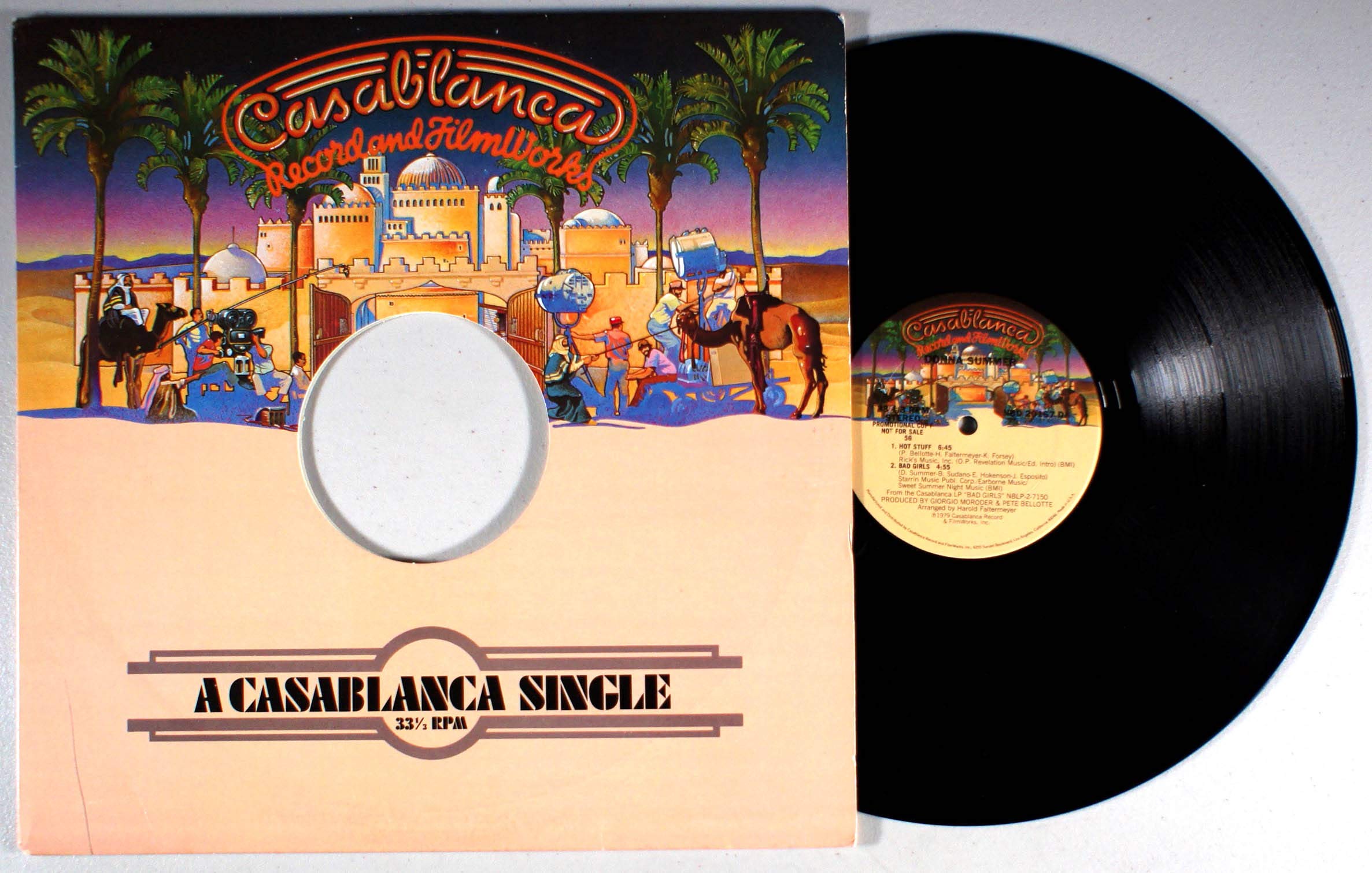 Donna Summer - Hot Stuff and Bad Girls Special One-Sided Vinyl Record | 70s Disco Music Collector's Edition | Perfect for DJ Sets, Retro Parties & Music Enthusiasts