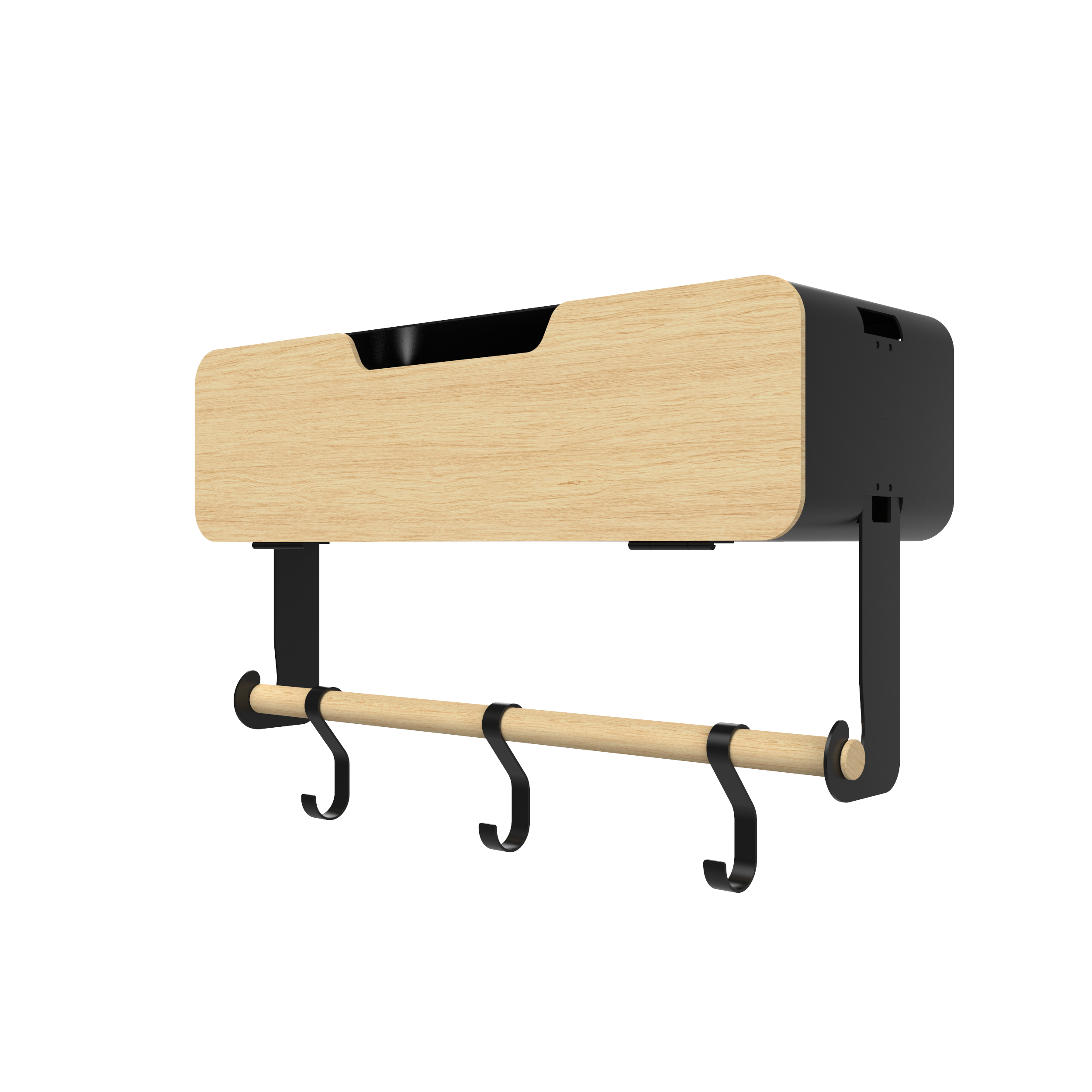 Hanging & Magnetic Rack System with Door & Brackets - Space Saving Wall Shelf for Kitchen, Bathroom, Garage Storage Organization
