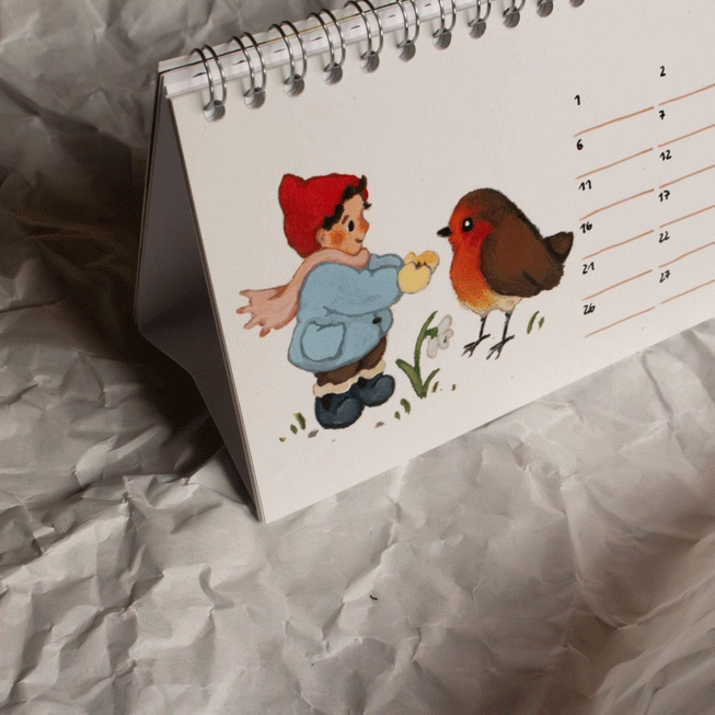 Gnome Birthday Calendar - Cute & Colorful Wall Planner for Home & Office - Perfect for Tracking Birthdays, Anniversaries & Special Events
