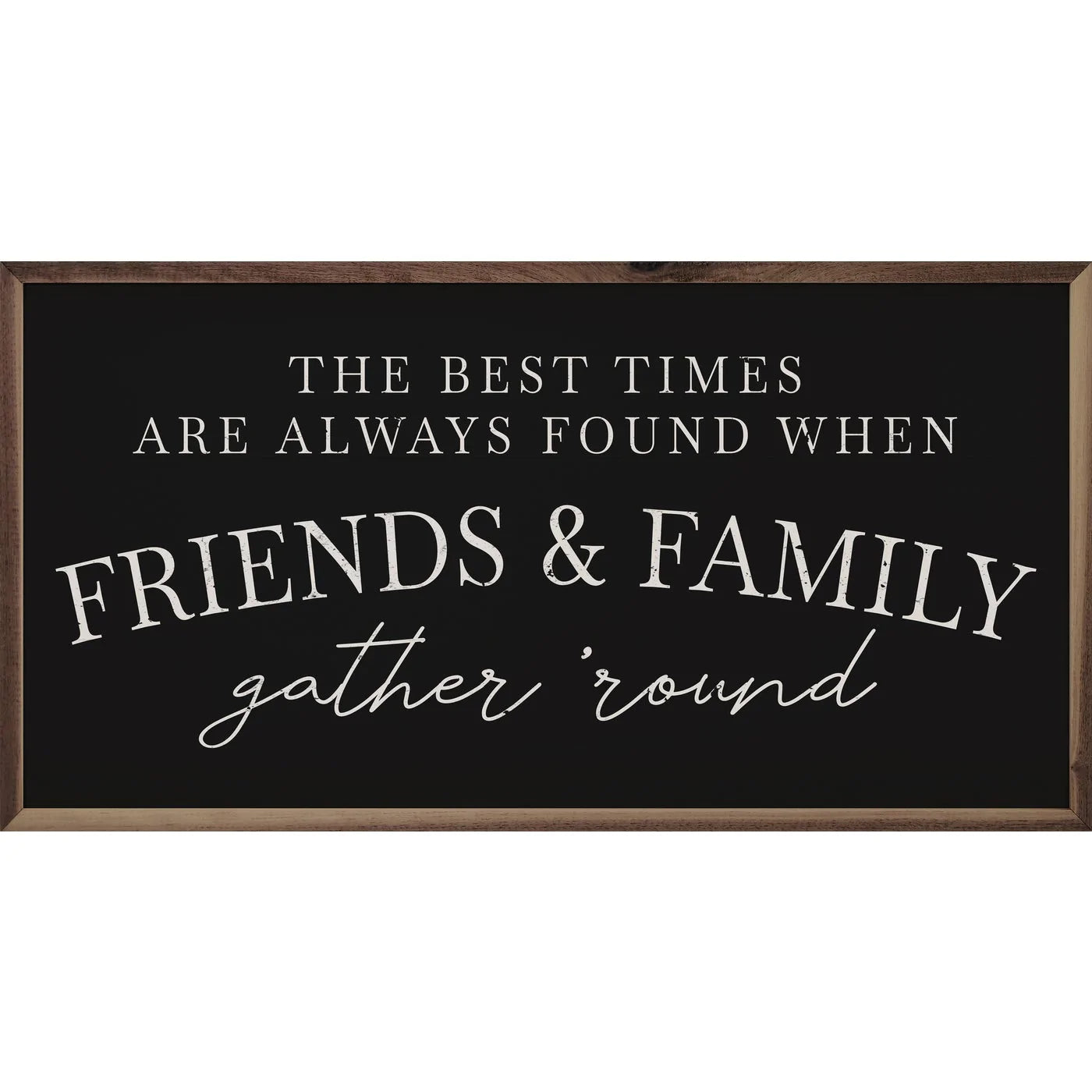 Friends And Family Wood Framed Print - Personalized Photo Frame Gift for Home Decor, Wall Art, Living Room & Bedroom Display