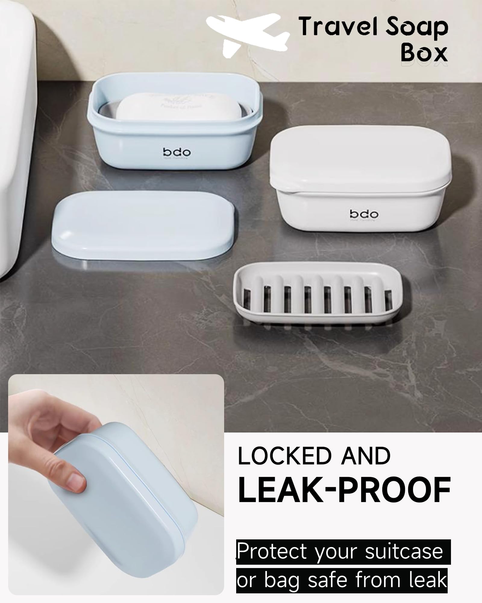 Leakproof Travel Soap Case with Lid - Portable Bar Soap Holder for Bathroom, Shower, Gym & Travel | Waterproof Soap Container for Camping, Vacation, School & Outdoor Activities (Pink) - Perfect for Backpacking, Hiking & Daily Use
