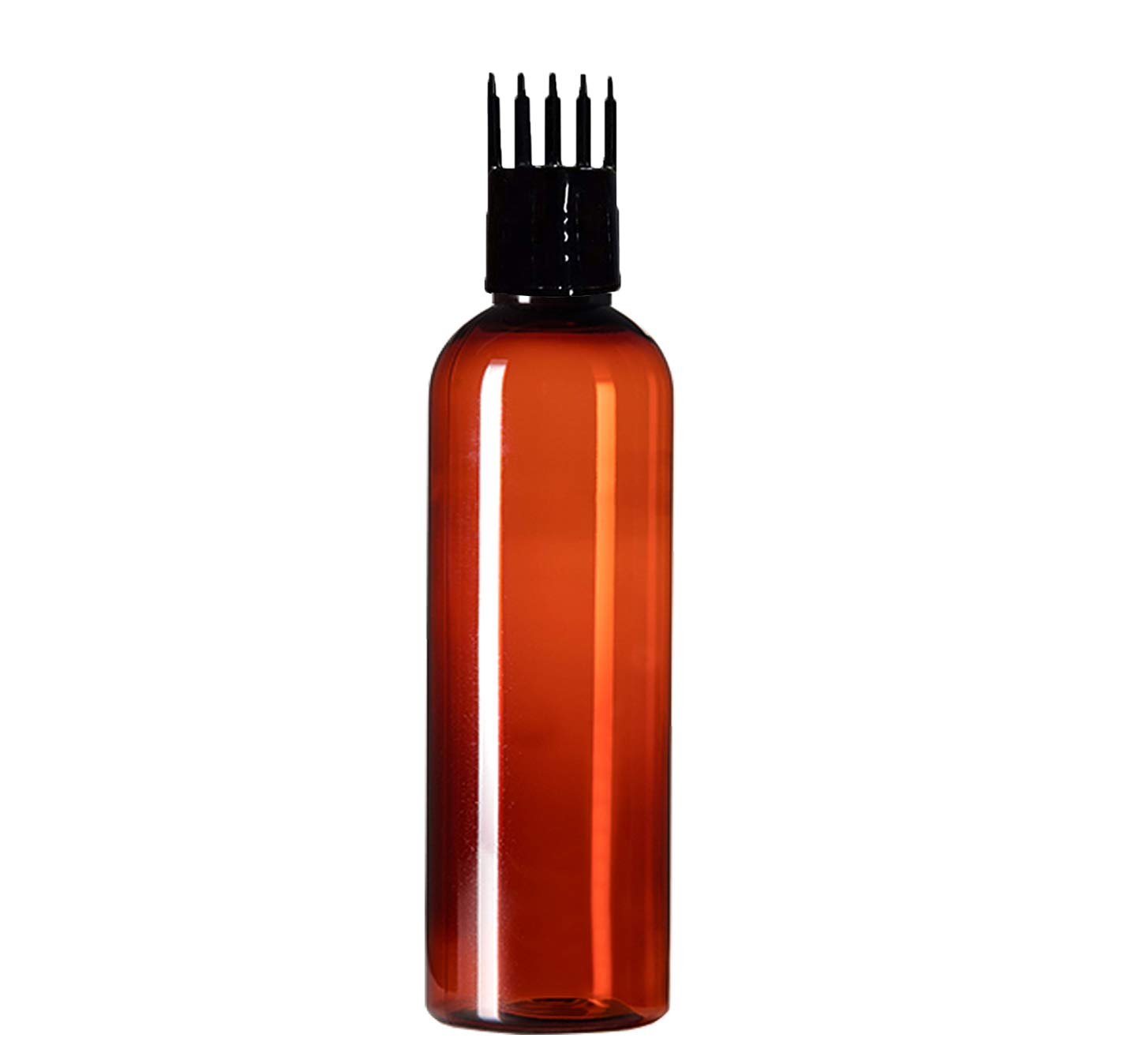 PHARCOS Hair Root Applicator Bottle - 200ml Amber Glass with Flip-Top Cap for Hair Oil, Dye & Scalp Treatments | Easy DIY Hair Care & Medicine Application | Perfect for At-Home Hair Coloring & Scalp Massage (Pack of 1)