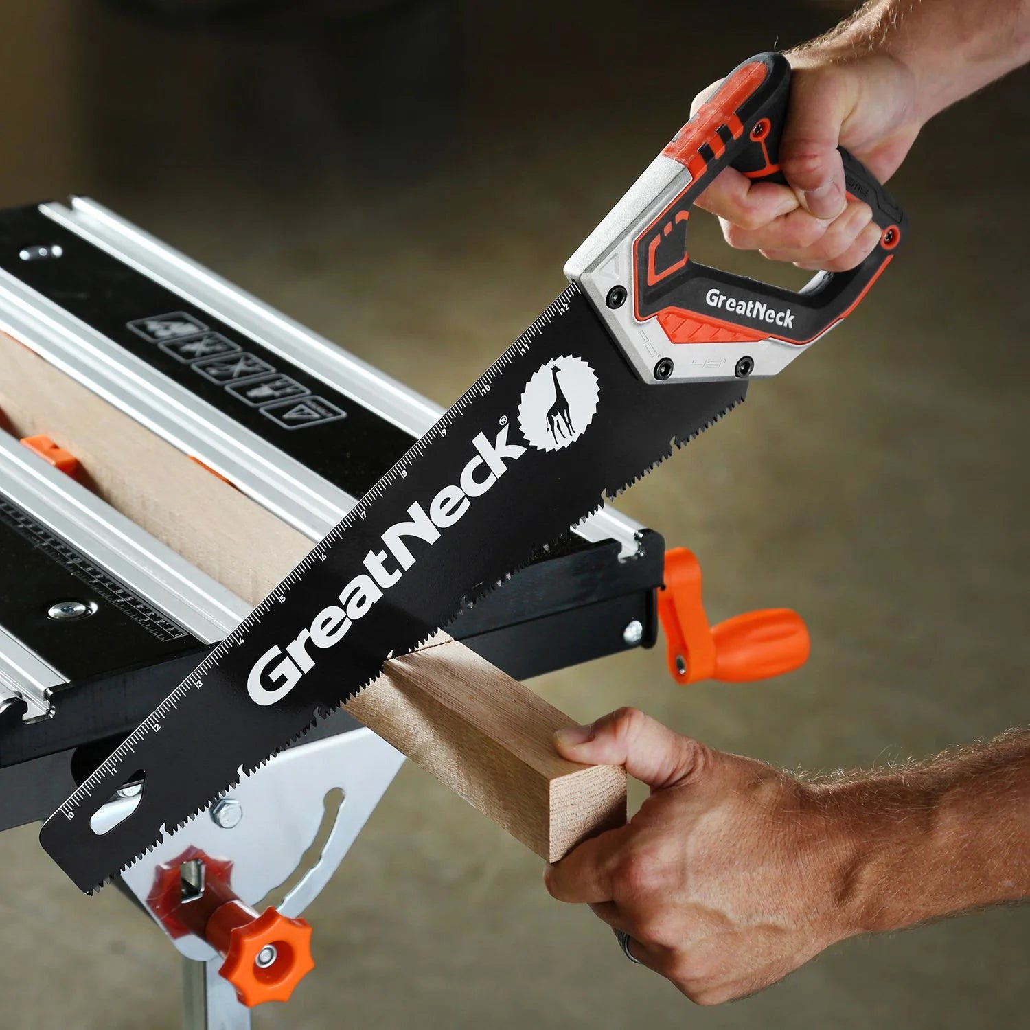 GreatNeck 74003 15-Inch Aggressive Tooth Handsaw - Heavy Duty Aluminum Frame Wood Saw for Cutting Branches, PVC, Trees | Perfect for DIY Projects, Camping, Gardening & Outdoor Use