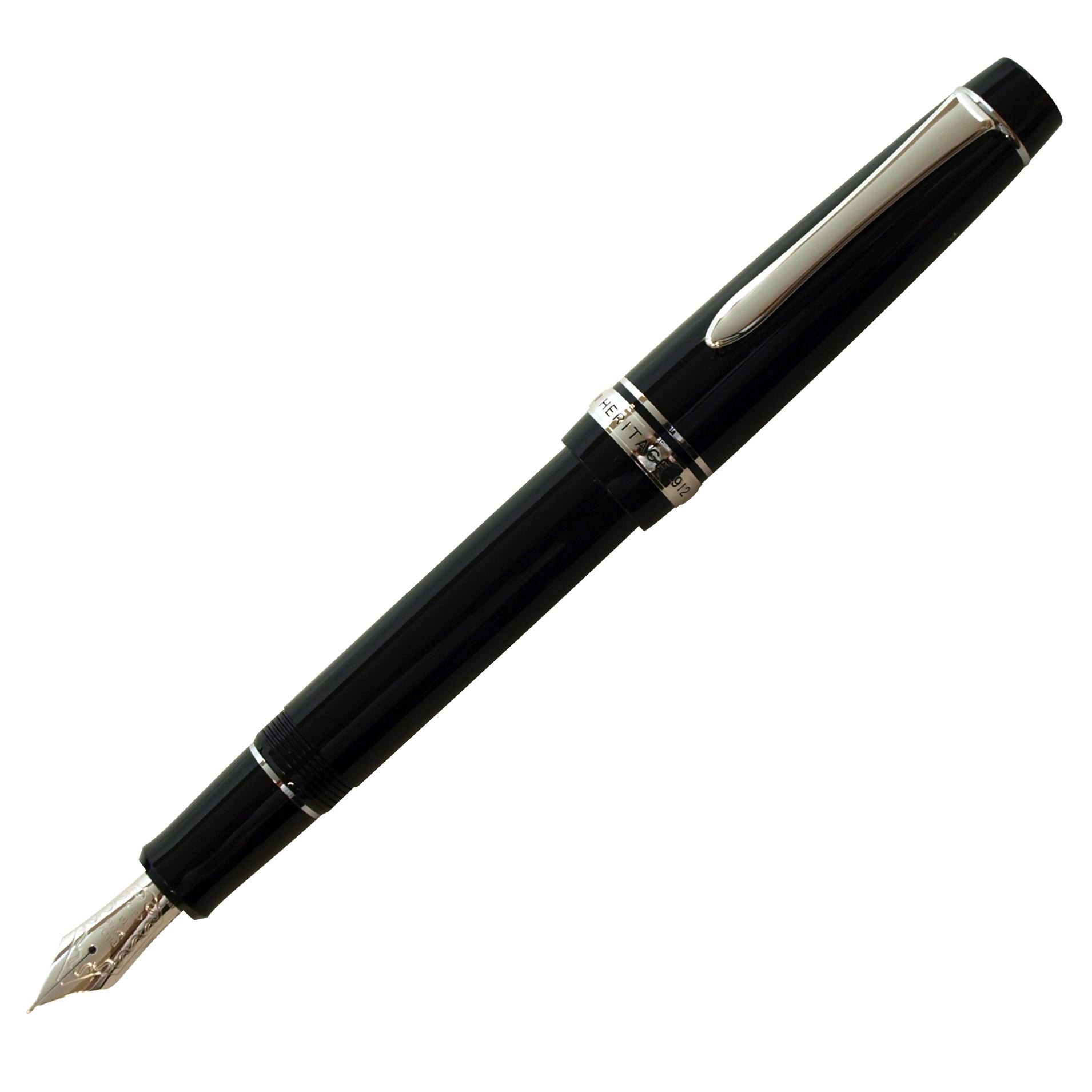 Pilot Custom Heritage 912 Fountain Pen - Black Body with Soft Fine (SF) Nib - Premium Writing Instrument for Professionals, Calligraphy & Everyday Use