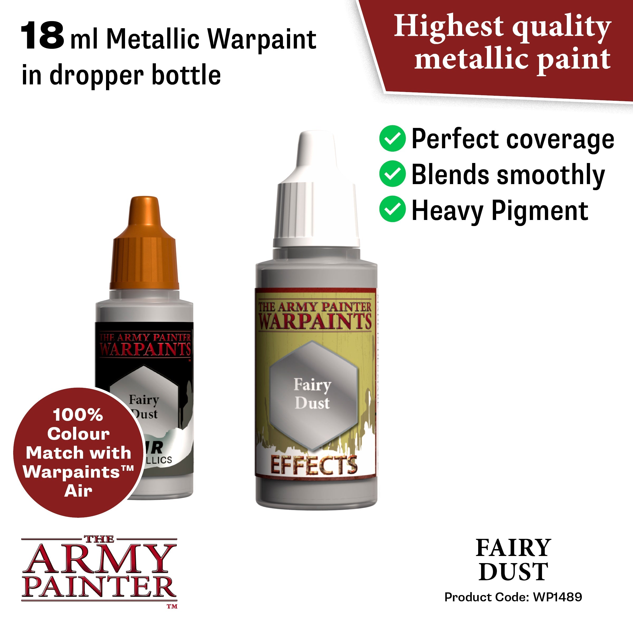 Warpaints Metallics: Fairy Dust - Premium Metallic Acrylic Paint for Cosplay, Nail Art & DIY Crafts - Perfect for Halloween, Fantasy Makeup & Creative Projects