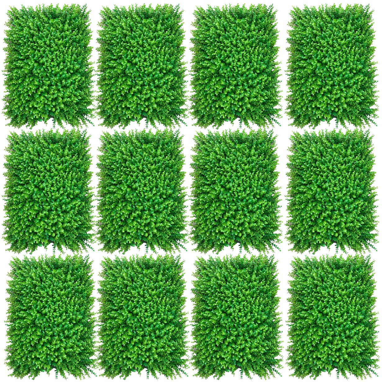 12PCS Artificial Boxwood Hedge Panels 23.62
