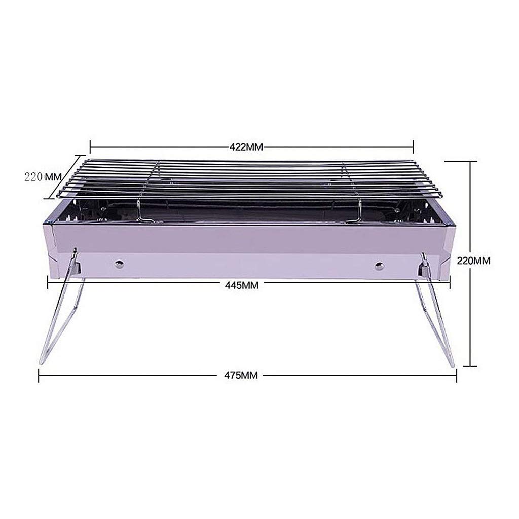 Portable Stainless Steel BBQ Grill - Folding Charcoal Stove for Outdoor Cooking | Perfect for Camping, Picnics & Backyard Barbecues
