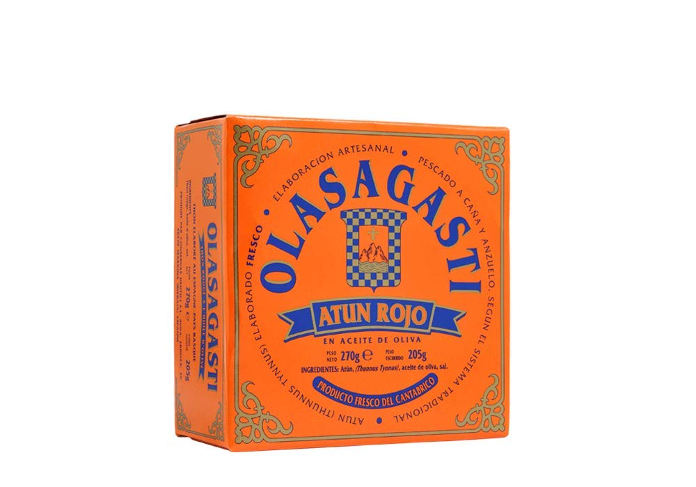 Premium Olasagasti Canned Tuna in Extra Virgin Olive Oil - Wild Caught Red Tuna Fillets | 270g Tin | High Protein, Keto & Paleo Friendly | Perfect for Salads, Sandwiches & Mediterranean Recipes
